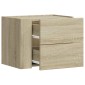 vidaXL Κομοδίνα Επιτοίχιο Sonoma Δρυς 45x30x35 εκ.