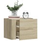 vidaXL Κομοδίνα Επιτοίχιο Sonoma Δρυς 45x30x35 εκ.