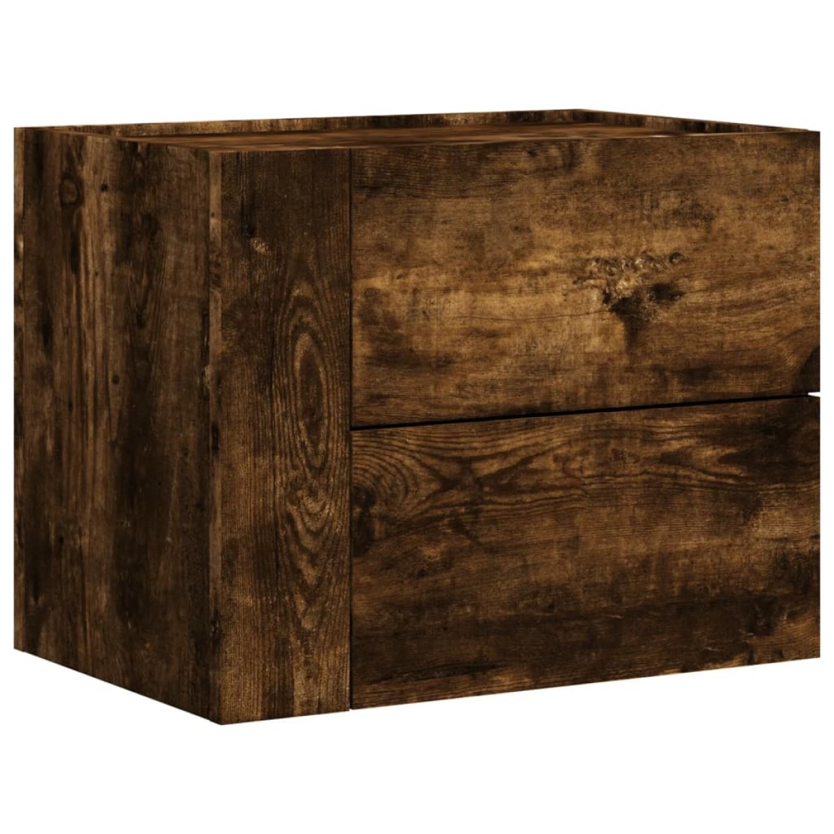 vidaXL Κομοδίνα Επιτοίχια 2 τεμ. Καπνιστή Δρυς 45x30x35 εκ.