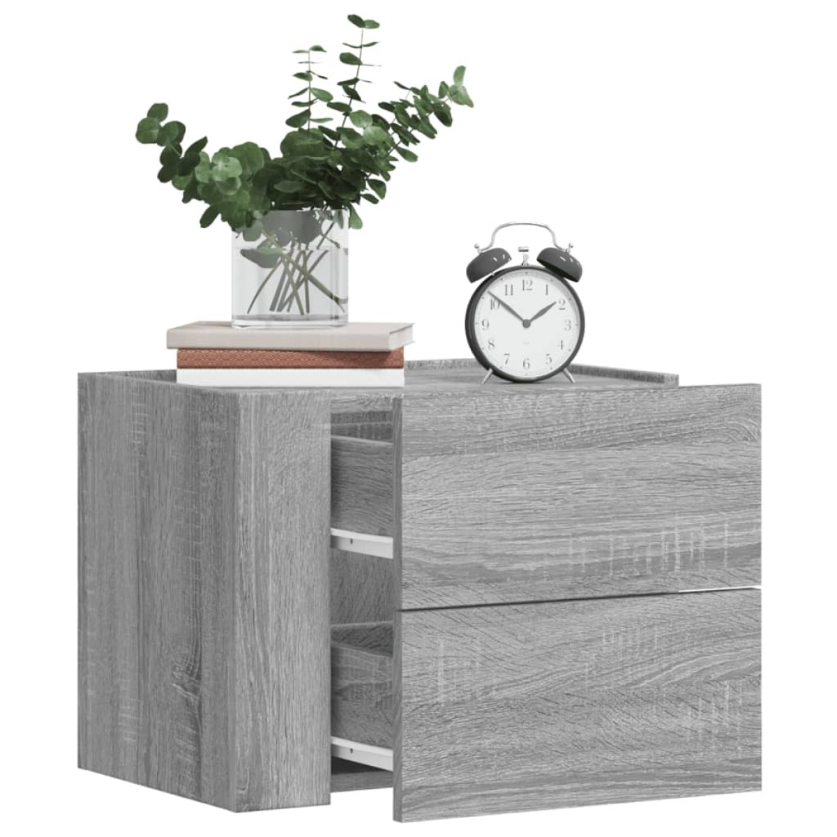 vidaXL Κομοδίνα Επιτοίχια Γκρι Sonoma 45x30x35 εκ.