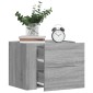 vidaXL Κομοδίνα Επιτοίχια Γκρι Sonoma 45x30x35 εκ.