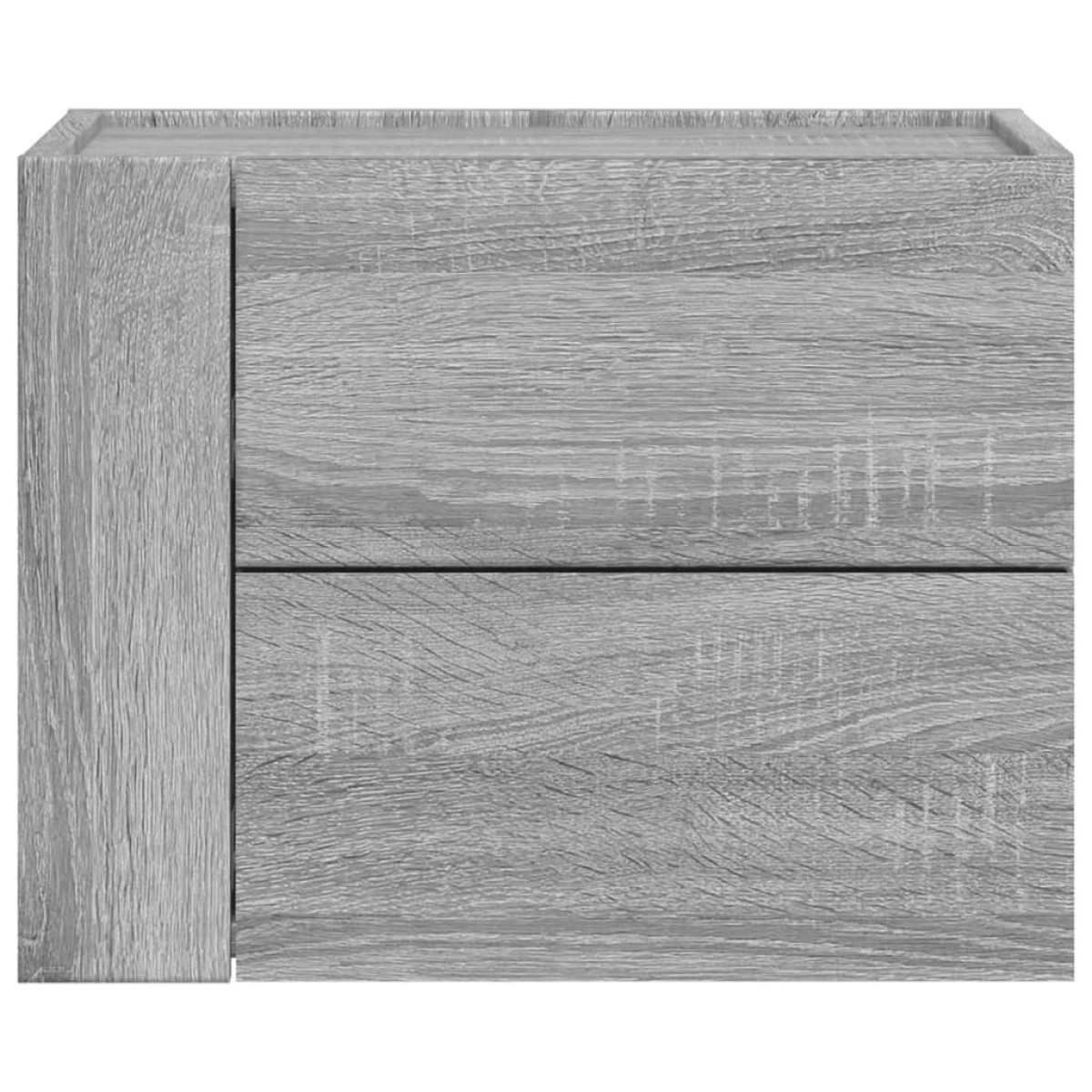 vidaXL Κομοδίνα Επιτοίχια 2 τεμ. Γκρι Sonoma 45x30x35 εκ.