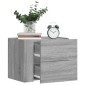 vidaXL Κομοδίνα Επιτοίχια 2 τεμ. Γκρι Sonoma 45x30x35 εκ.