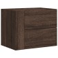 vidaXL Κομοδίνο Επιτοίχιο Καφέ Δρυς 45x30x35 εκ.