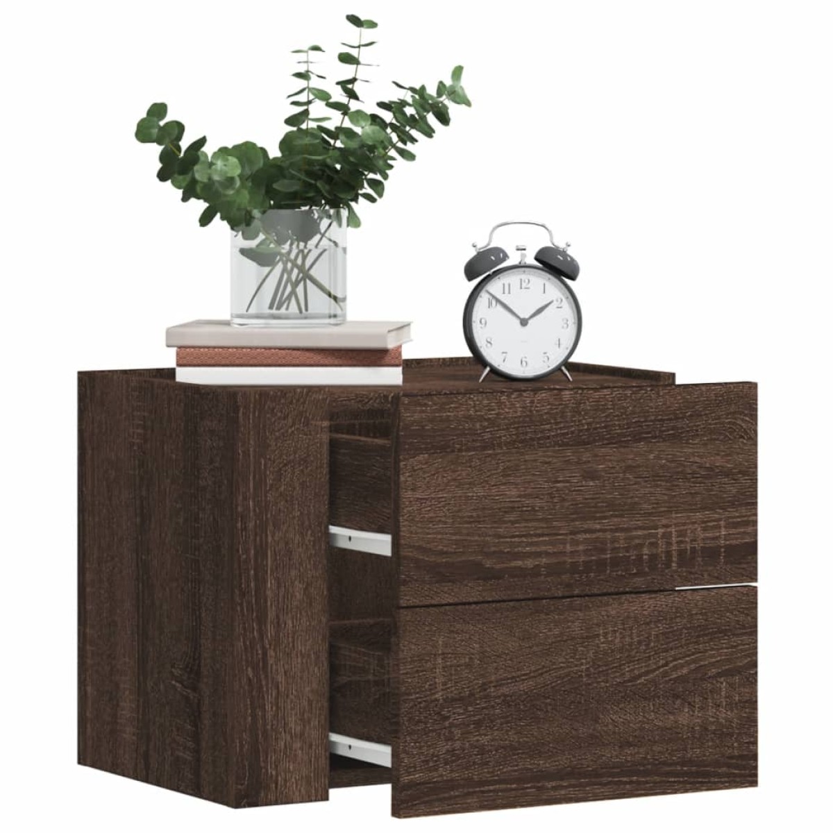 vidaXL Κομοδίνο Επιτοίχιο Καφέ Δρυς 45x30x35 εκ.