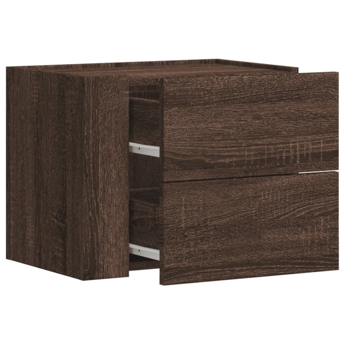 vidaXL Κομοδίνο Επιτοίχιο Καφέ Δρυς 45x30x35 εκ.