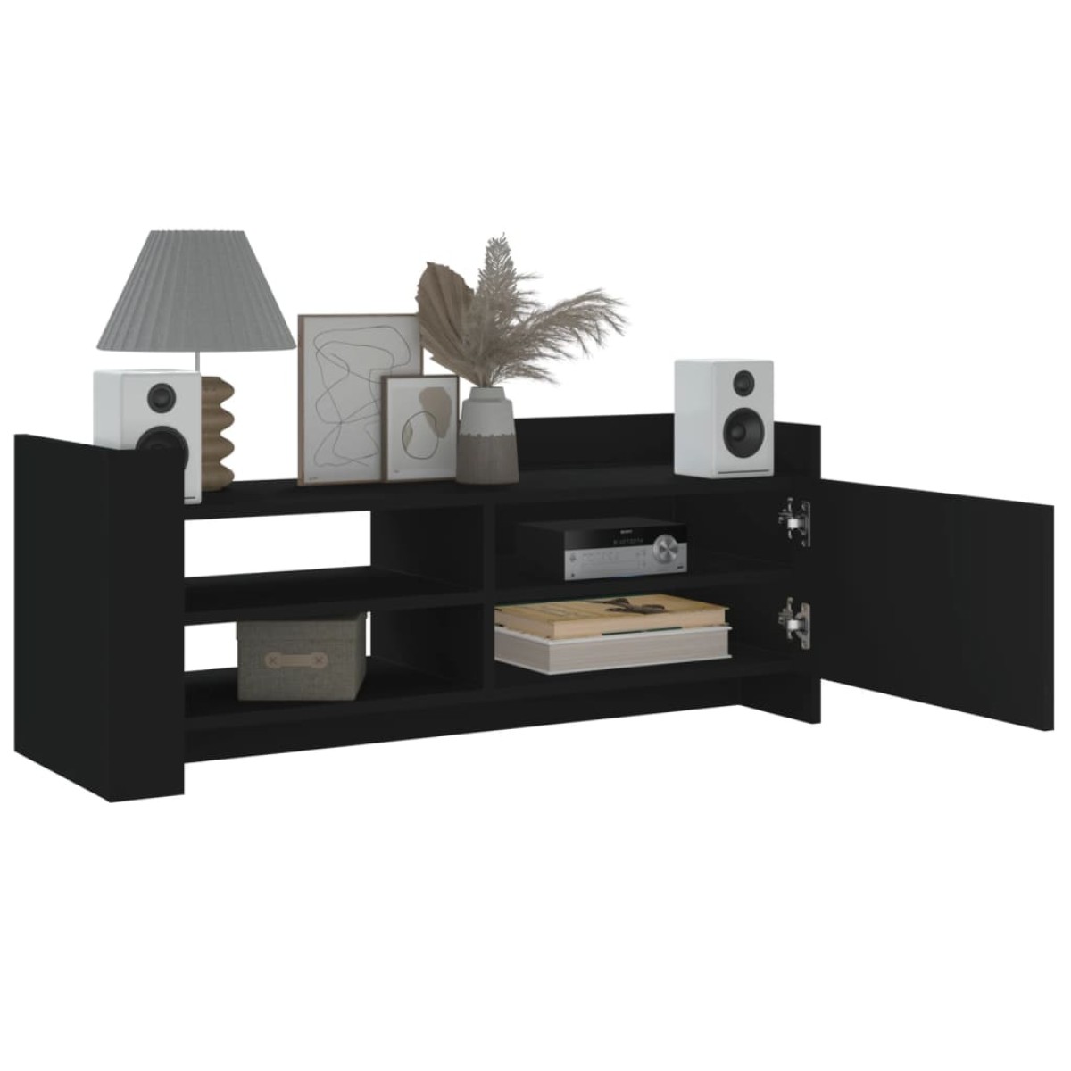 vidaXL Έπιπλο Τηλεόρασης Μαύρο 100 x 35 x 40 εκ. Επεξ. Ξύλο