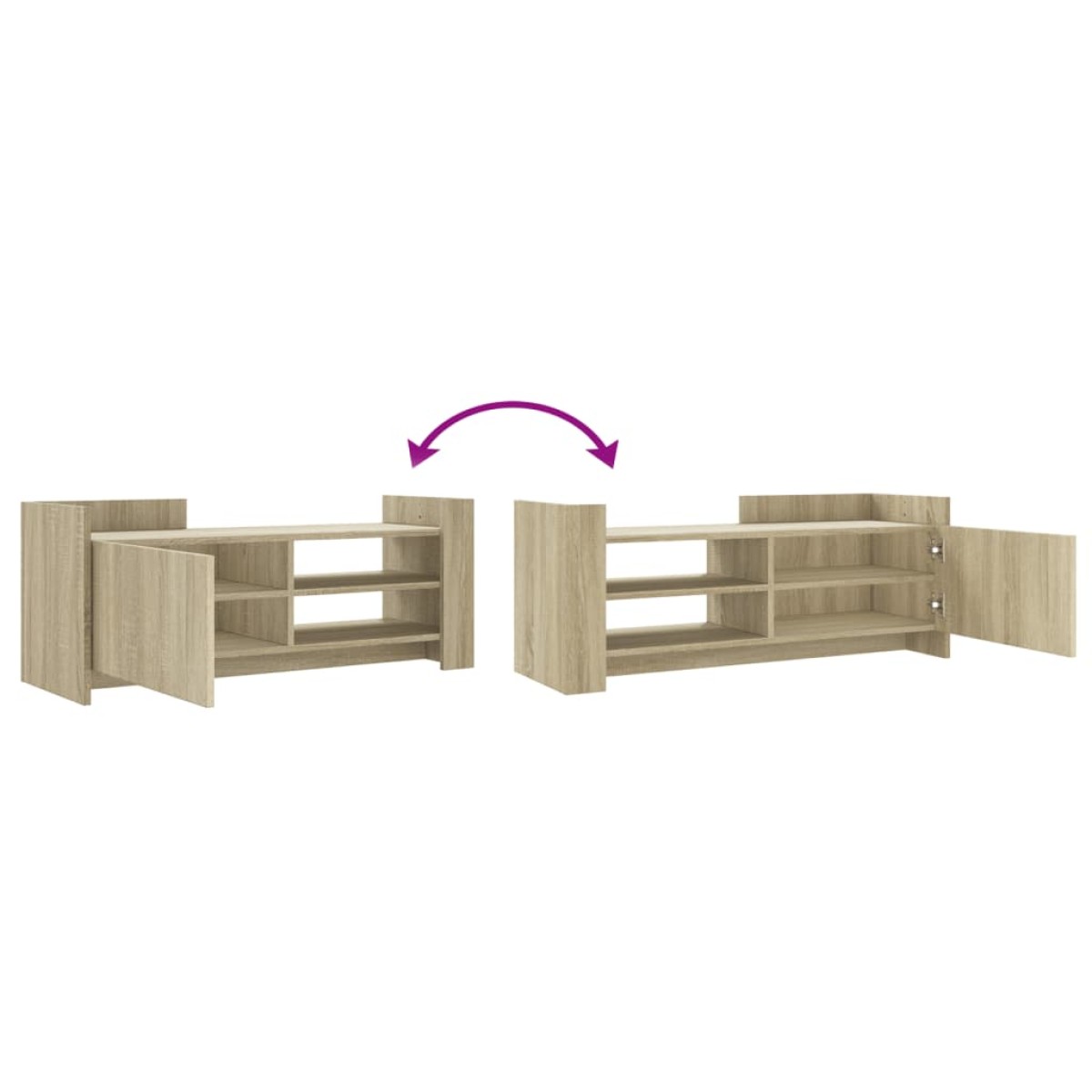vidaXL Έπιπλο Τηλεόρασης Sonoma Δρυς 100x35x40 εκ. Επεξ. Ξύλο