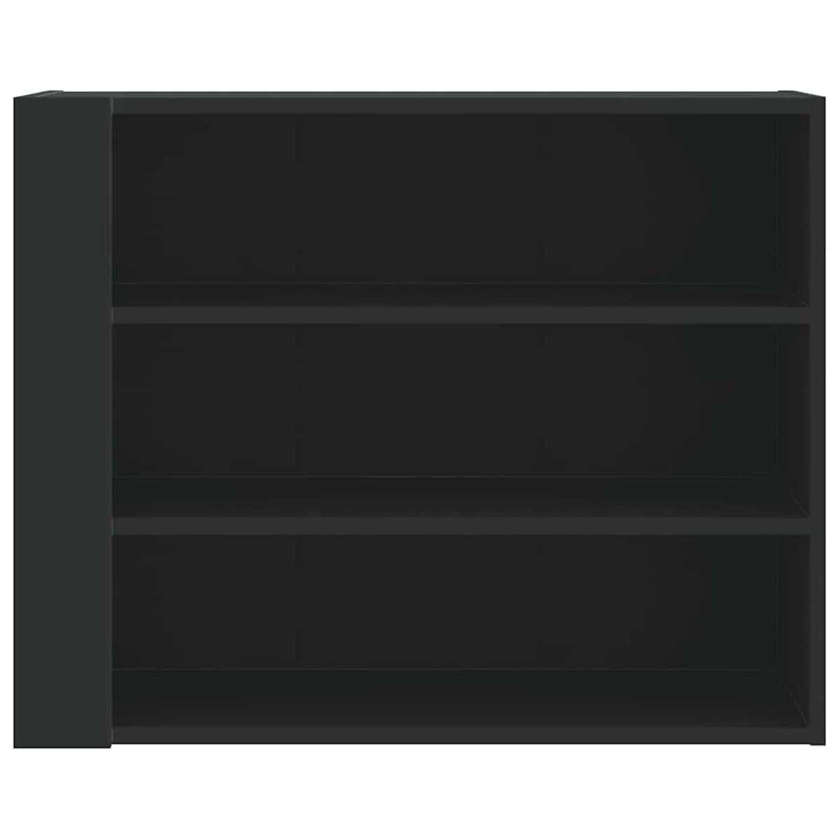 vidaXL Ντουλάπι Τοίχου Μαύρο 75x35x60 εκ. από Επεξεργασμένο Ξύλο