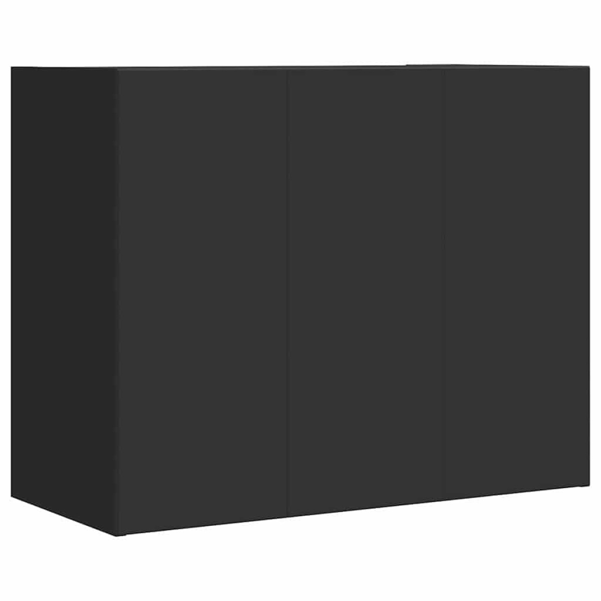vidaXL Ντουλάπι Τοίχου Μαύρο 75x35x60 εκ. από Επεξεργασμένο Ξύλο