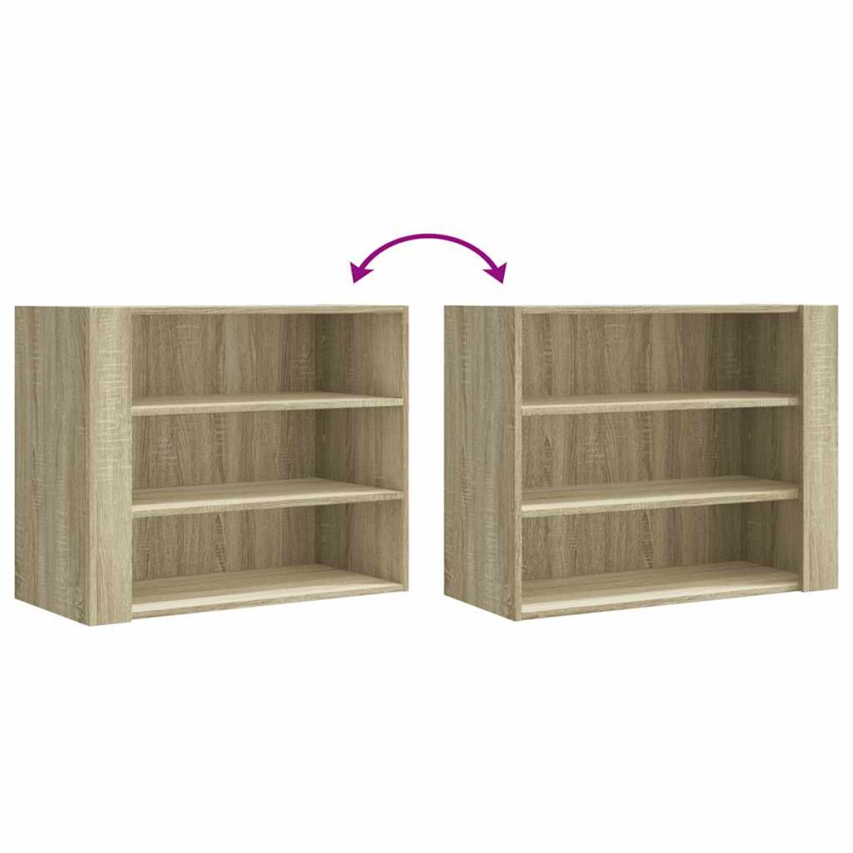 vidaXL Ντουλάπι Τοίχου Sonoma Δρυς 75x35x60 εκ. Επεξεργασμένο Ξύλο