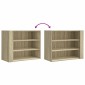 vidaXL Ντουλάπι Τοίχου Sonoma Δρυς 75x35x60 εκ. Επεξεργασμένο Ξύλο