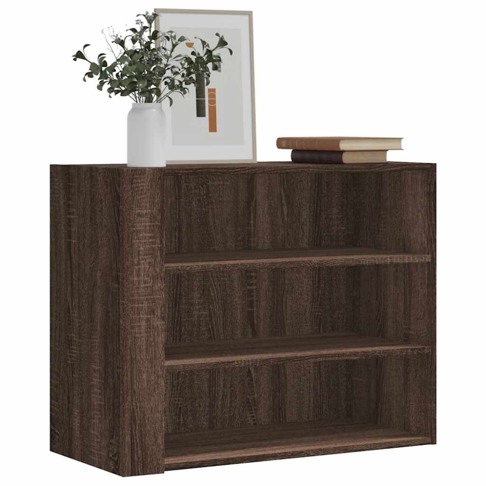 vidaXL Ντουλάπι Τοίχου Καφέ Δρυς 75x35x60 εκ. Επεξεργασμένο Ξύλο