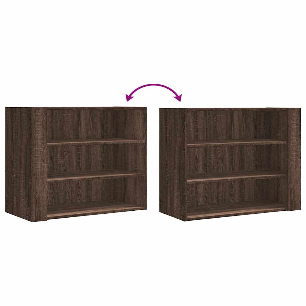 vidaXL Ντουλάπι Τοίχου Καφέ Δρυς 75x35x60 εκ. Επεξεργασμένο Ξύλο