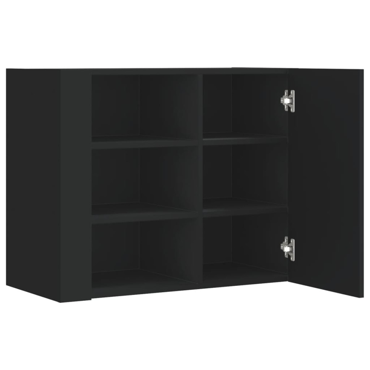 vidaXL Ντουλάπι Τοίχου Μαύρο 75x35x60 εκ. από Επεξεργασμένο Ξύλο