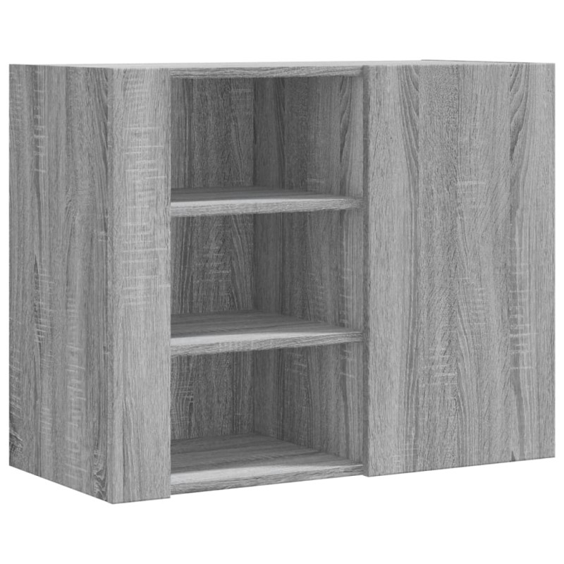 vidaXL Ντουλάπι Τοίχου Γκρι Sonoma 75x35x60 εκ. από Επεξεργασμένο Ξύλο