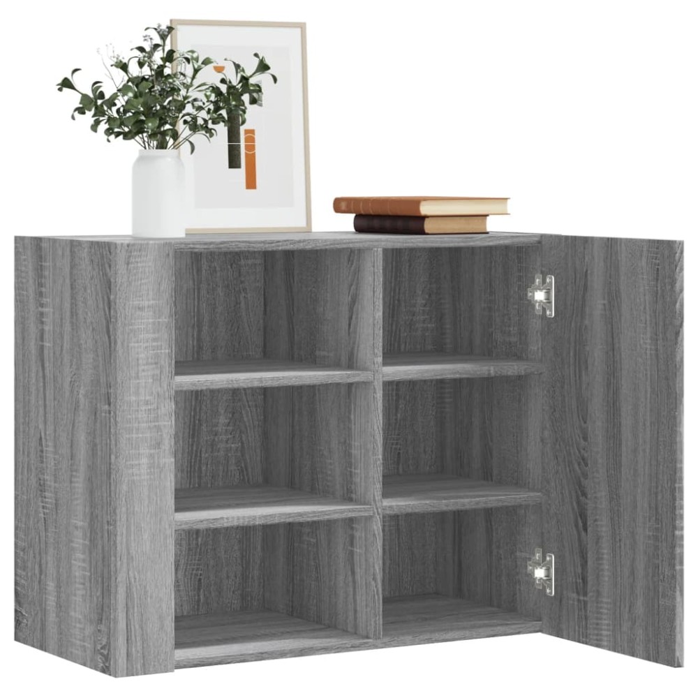vidaXL Ντουλάπι Τοίχου Γκρι Sonoma 75x35x60 εκ. από Επεξεργασμένο Ξύλο