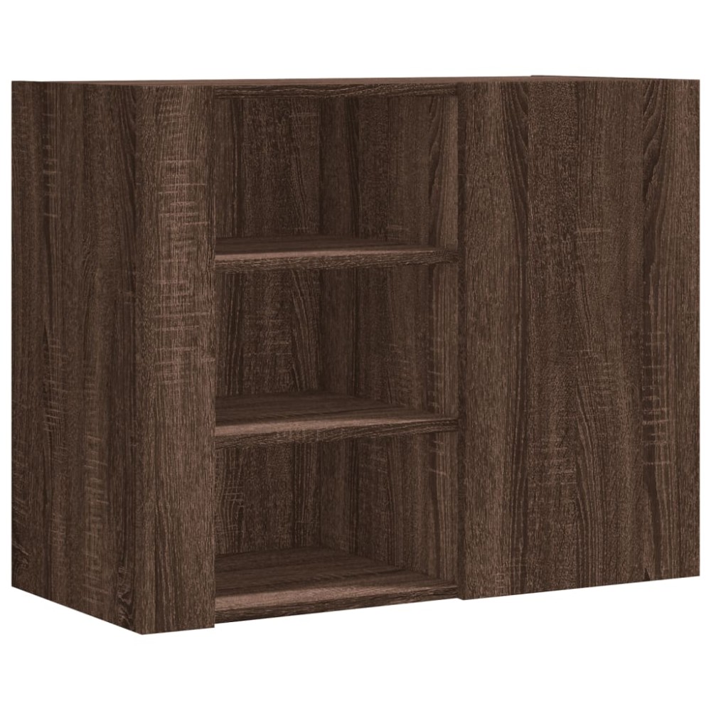 vidaXL Ντουλάπι Τοίχου Καφέ Δρυς 75x35x60 εκ. Επεξεργασμένο Ξύλο