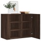 vidaXL Ντουλάπι Τοίχου Καφέ Δρυς 75x35x60 εκ. Επεξεργασμένο Ξύλο
