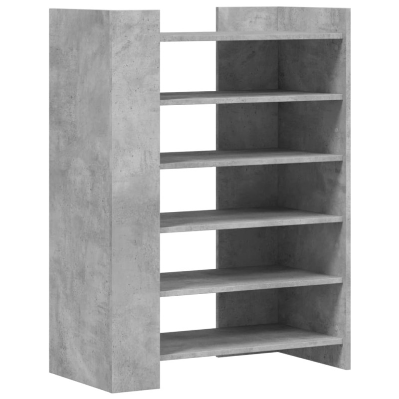 vidaXL Παπουτσοθήκη Γκρι Σκυροδέματος 74,5x37,5x100 Επεξεργασμένο Ξύλο