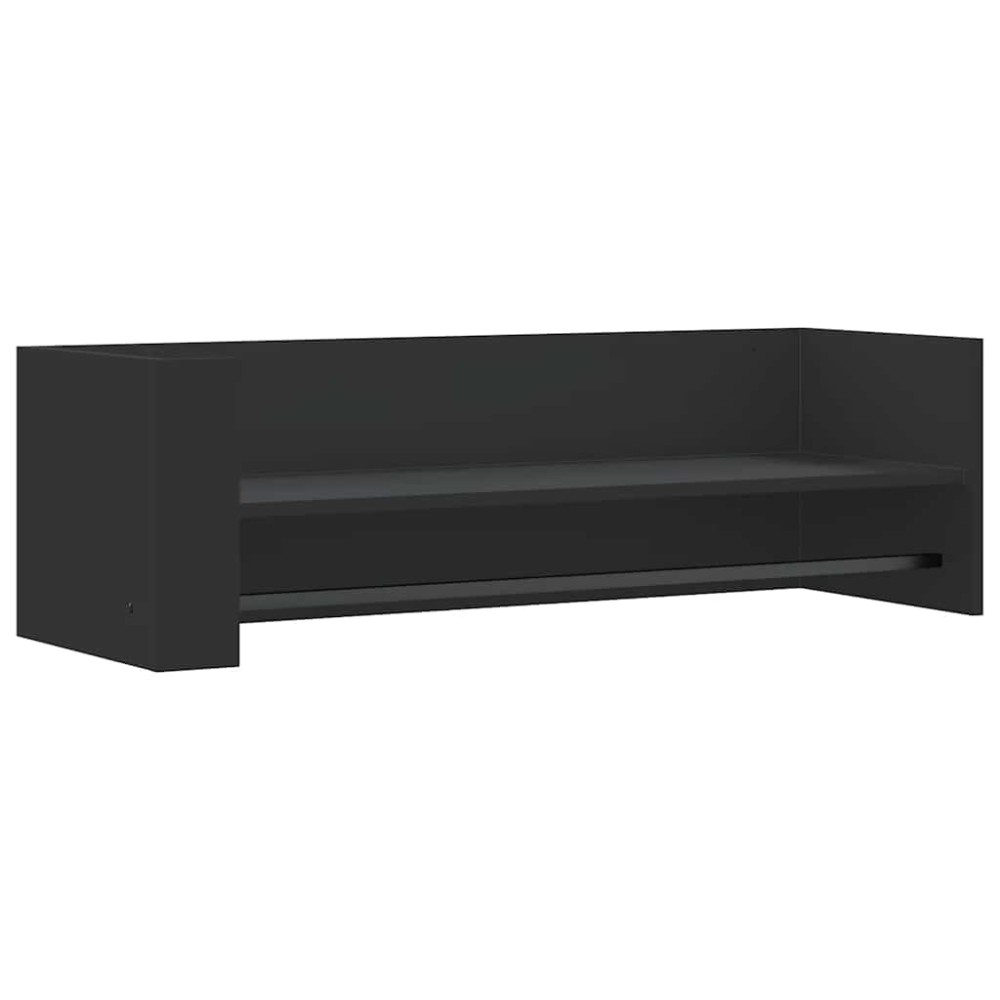 vidaXL Ραφιέρα Τοίχου Μαύρο 100x35x30,5 εκ. από Επεξεργασμένο Ξύλο
