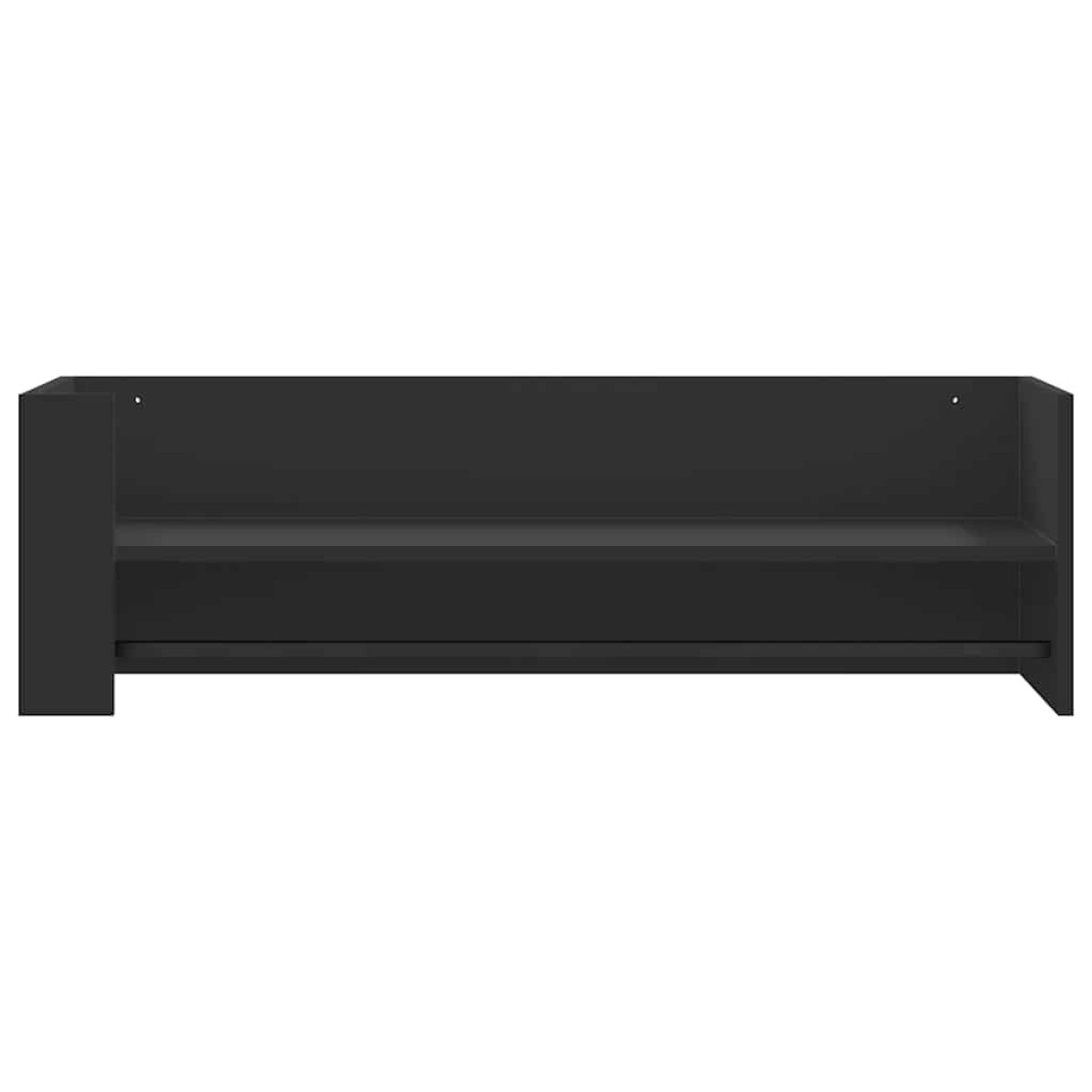 vidaXL Ραφιέρα Τοίχου Μαύρο 100x35x30,5 εκ. από Επεξεργασμένο Ξύλο