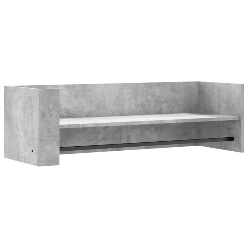 vidaXL Ραφιέρα Τοίχου Γκρι Σκυροδέματος 100x35x30,5εκ. από Επεξ. Ξύλο