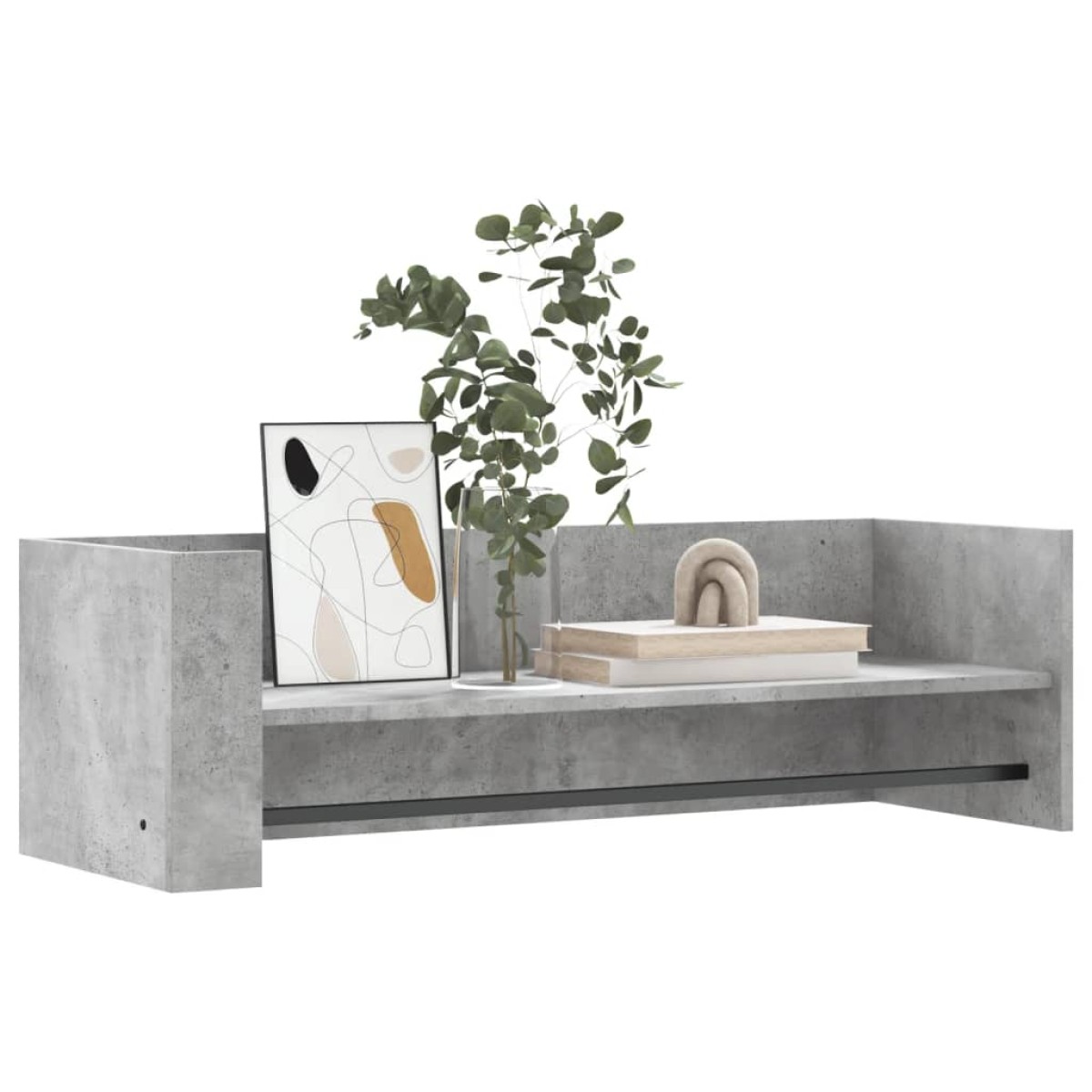 vidaXL Ραφιέρα Τοίχου Γκρι Σκυροδέματος 100x35x30,5εκ. από Επεξ. Ξύλο