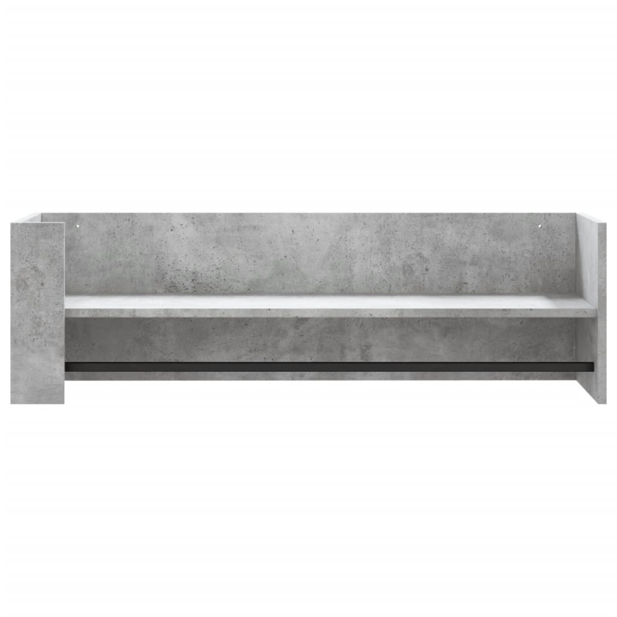vidaXL Ραφιέρα Τοίχου Γκρι Σκυροδέματος 100x35x30,5εκ. από Επεξ. Ξύλο