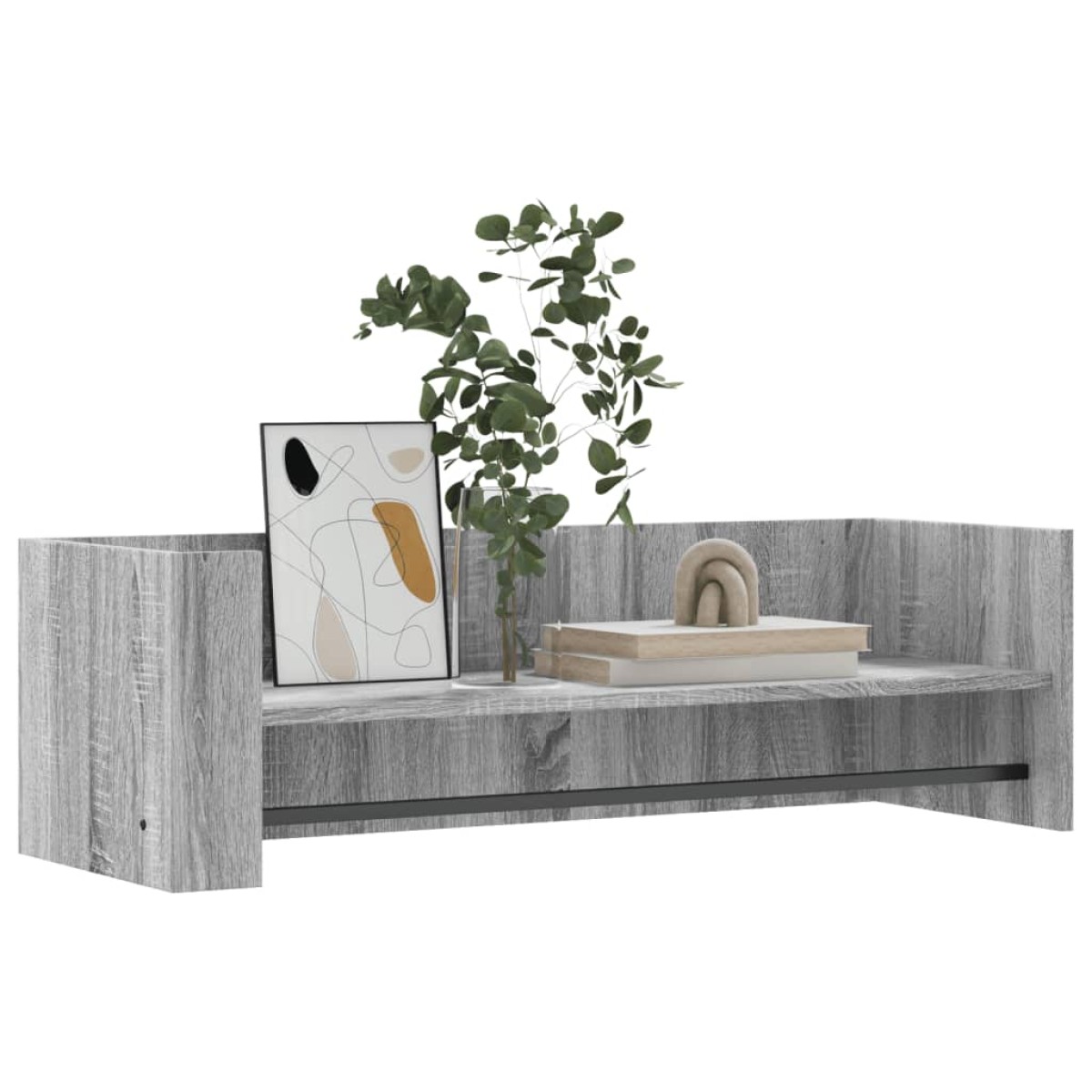 vidaXL Ραφιέρα Τοίχου Γκρι Sonoma 100x35x30,5 εκ. Επεξεργασμένο Ξύλο
