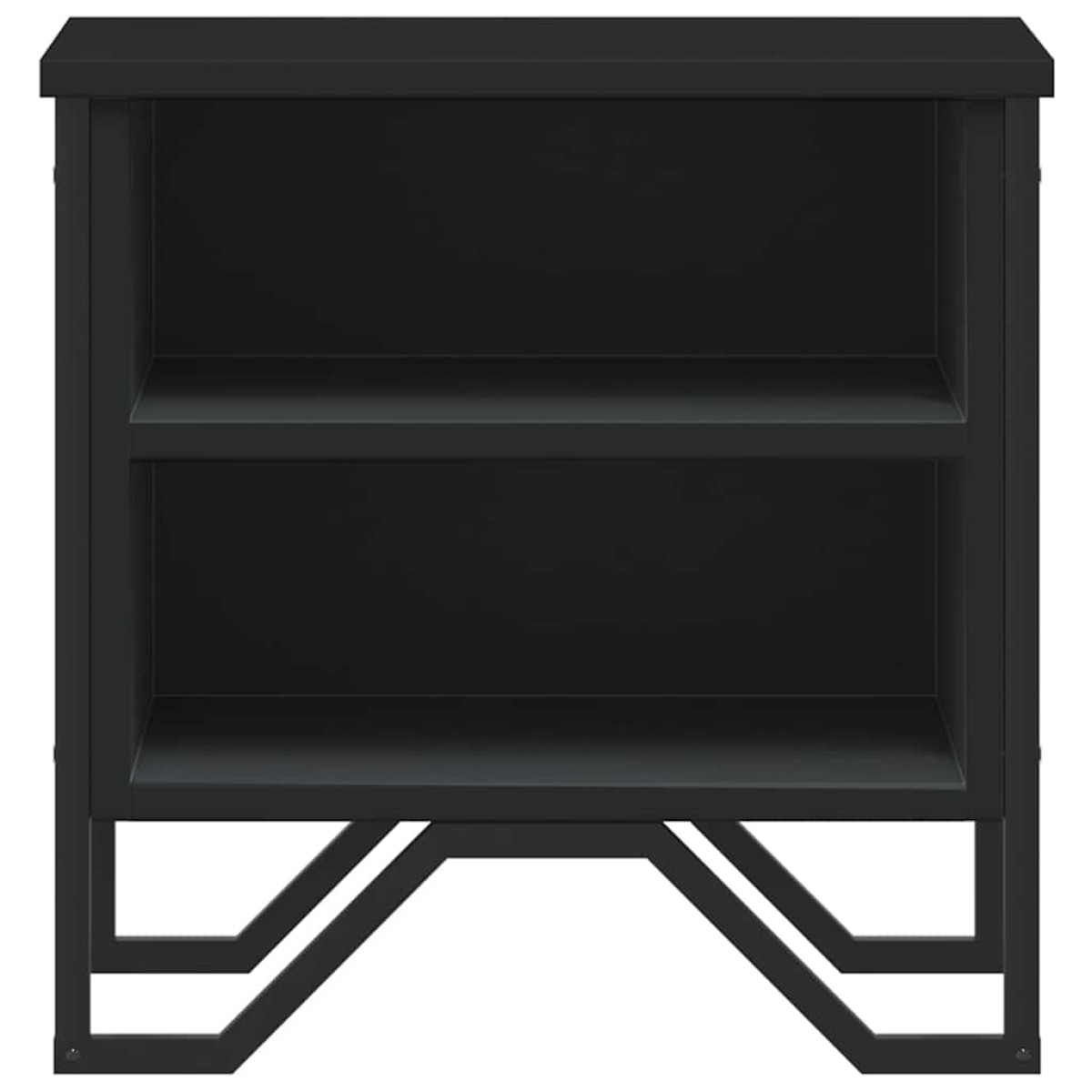 vidaXL Κομοδίνο Μαύρο 2 τεμ. 40 x 30 x 40 εκ. από Επεξεργασμένο Ξύλο
