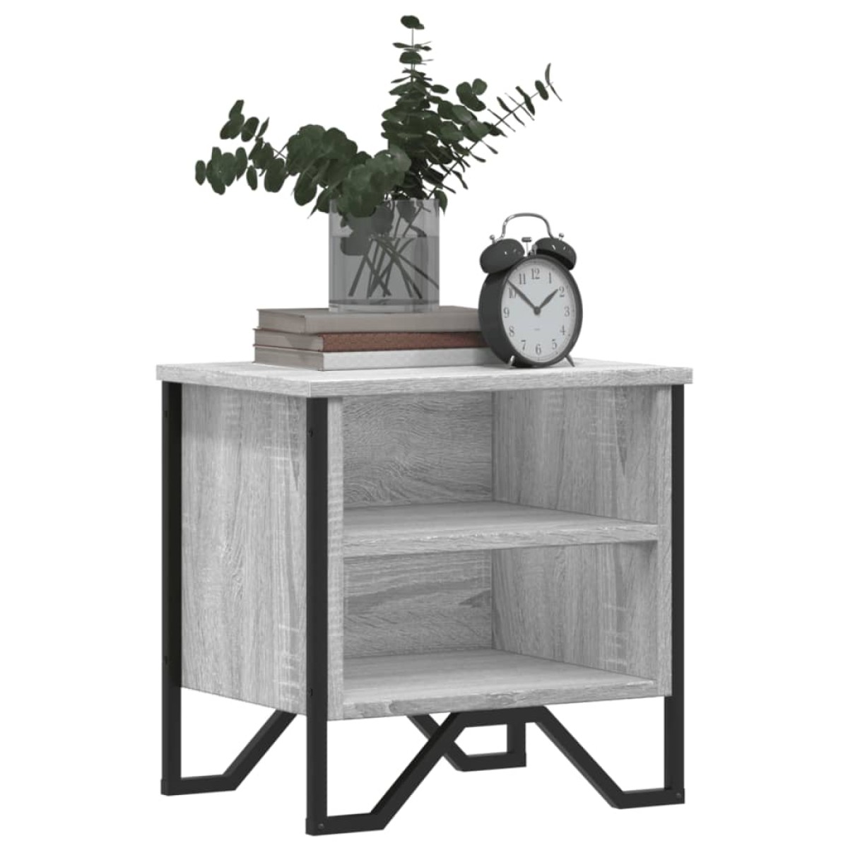vidaXL Κομοδίνο Χρώμα 2 τεμ. Γκρι Sonoma 40x30x40 εκ. από Επεξ. Ξύλο