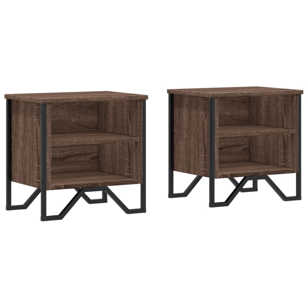 vidaXL Κομοδίνο Καφέ Δρυς 40 x 30 x 40 εκ. από Επεξεργασμένο Ξύλο