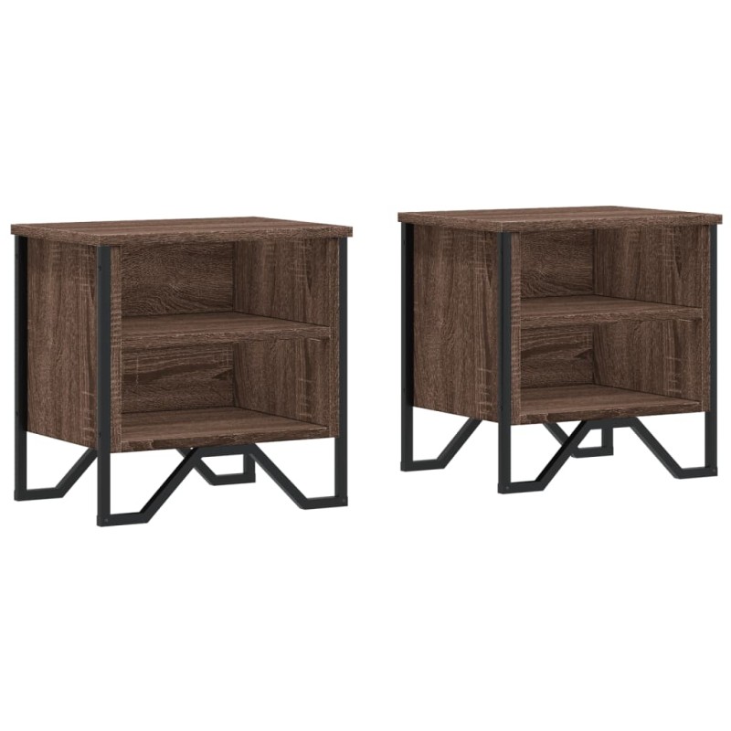 vidaXL Κομοδίνο Καφέ Δρυς 40 x 30 x 40 εκ. από Επεξεργασμένο Ξύλο