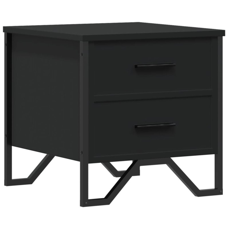 vidaXL Κομοδίνο Μαύρο 40x41x40 εκ. από Επεξεργασμένο Ξύλο