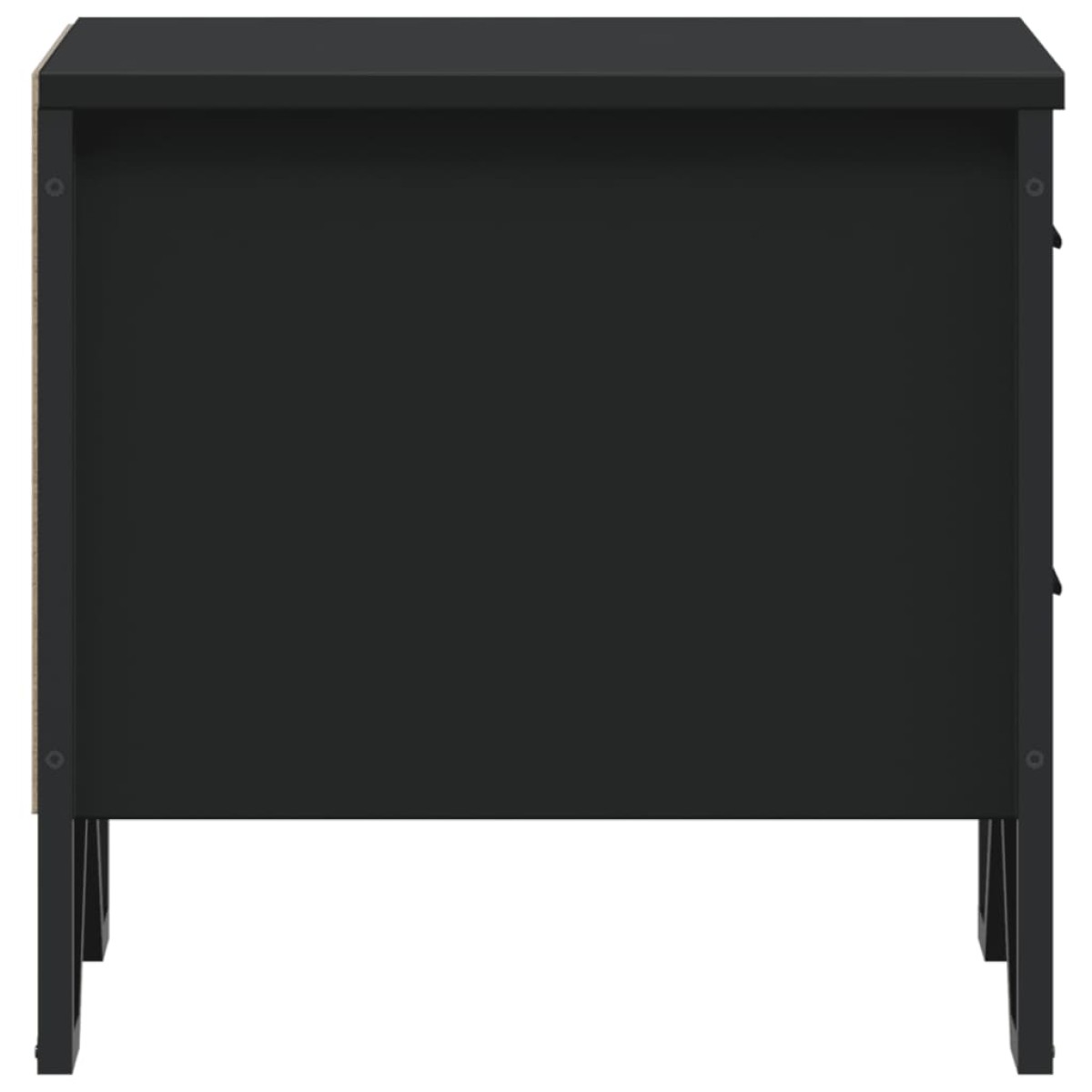 vidaXL Κομοδίνα 2 τεμ. Μαύρα 40 x 41 x 40 εκ. από Επεξεργασμένο Ξύλο