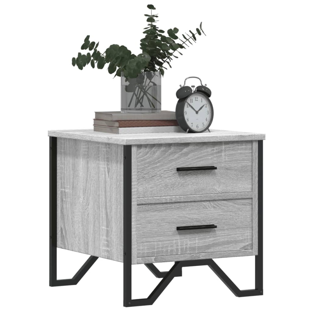 vidaXL Κομοδίνα 2 τεμ. Γκρι Sonoma 40x41x40 εκ. από Επεξεργ. Ξύλο