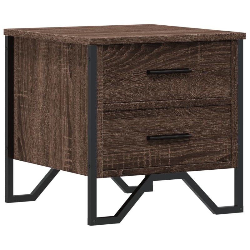 vidaXL Κομοδίνο Καφέ Δρυς 40x41x40 εκ. από Επεξεργασμένο Ξύλο