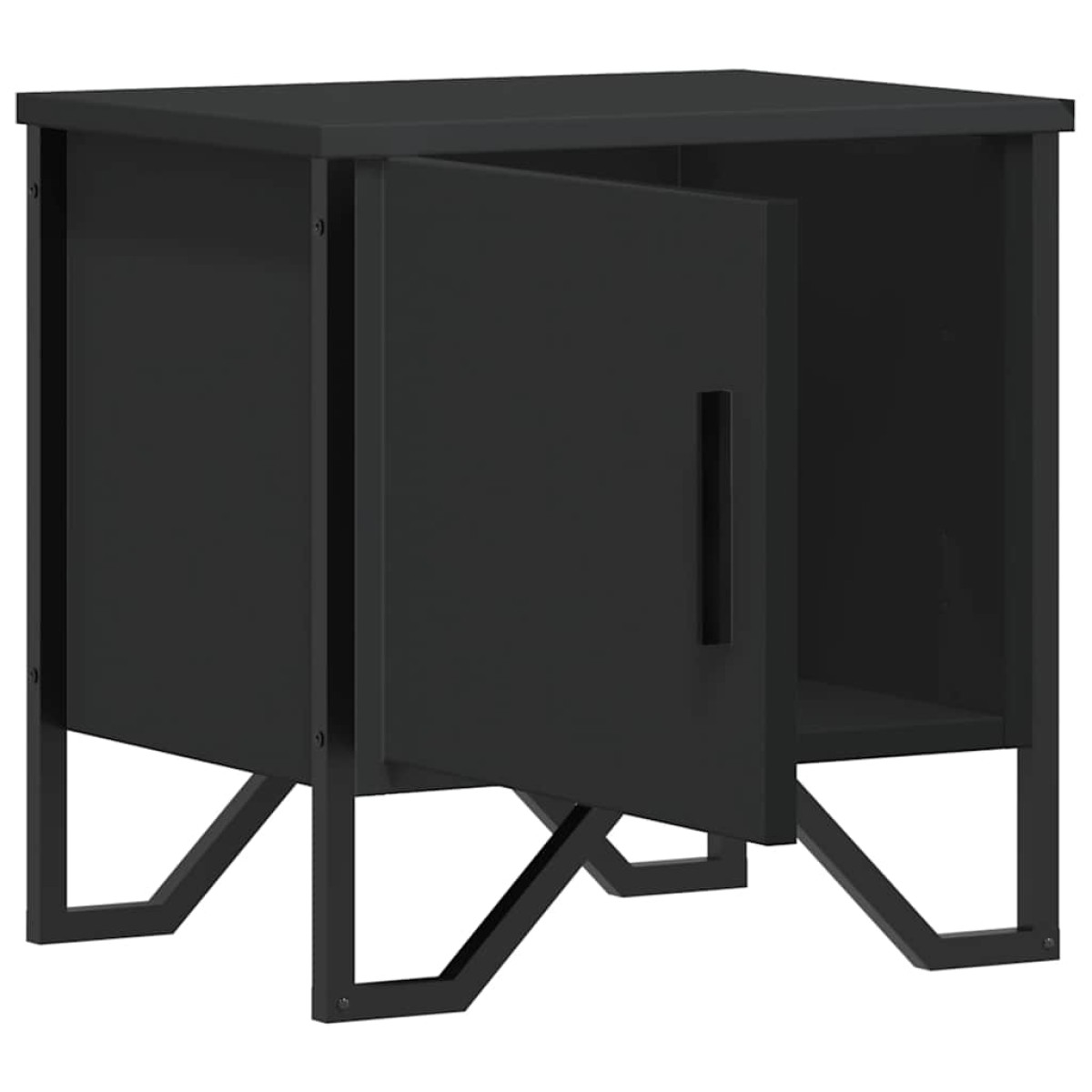 vidaXL Κομοδίνο Μαύρο 40 x 30 x 40 εκ. από Επεξεργασμένο Ξύλο