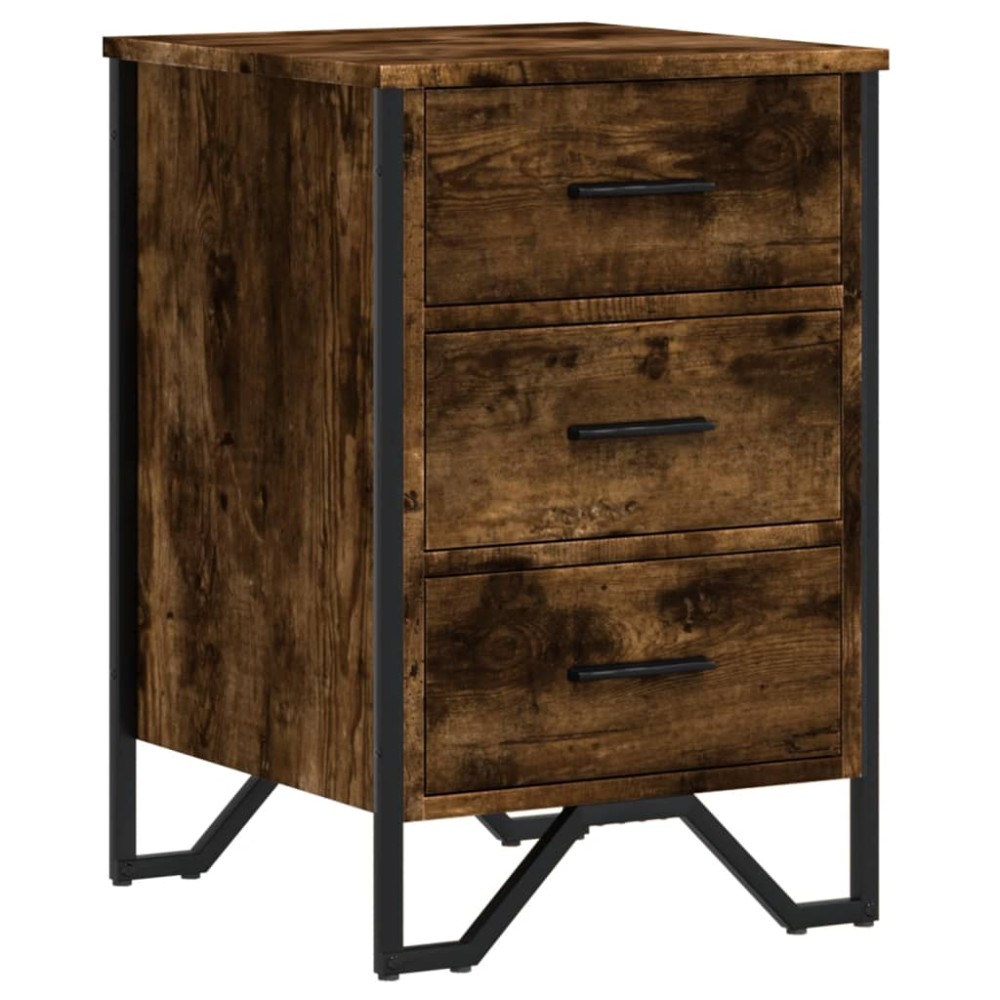 vidaXL Κομοδίνο Καπνιστή Δρυς 40x41x60 εκ. από Επεξεργασμένο Ξύλο