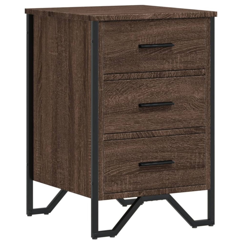 vidaXL Κομοδίνο Καφέ Δρυς 40x41x60 εκ. από Επεξεργασμένο Ξύλο
