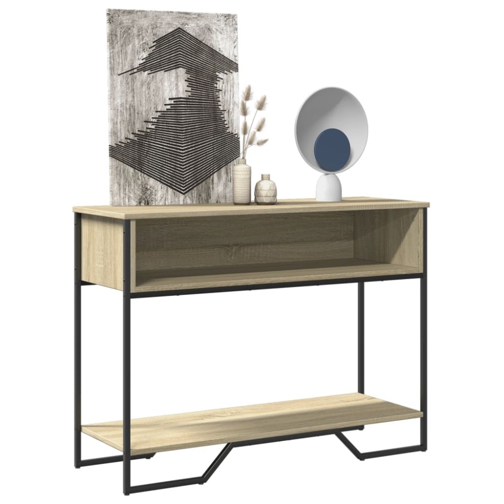 vidaXL Τραπέζι Κονσόλα Sonoma Δρυς 100x35x74,5 εκ. Επεξεργασμένο Ξύλο