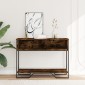 vidaXL Τραπέζι Κονσόλα Καπνιστή Δρυς 100x35x74,5εκ. Επεξεργασμένο Ξύλο