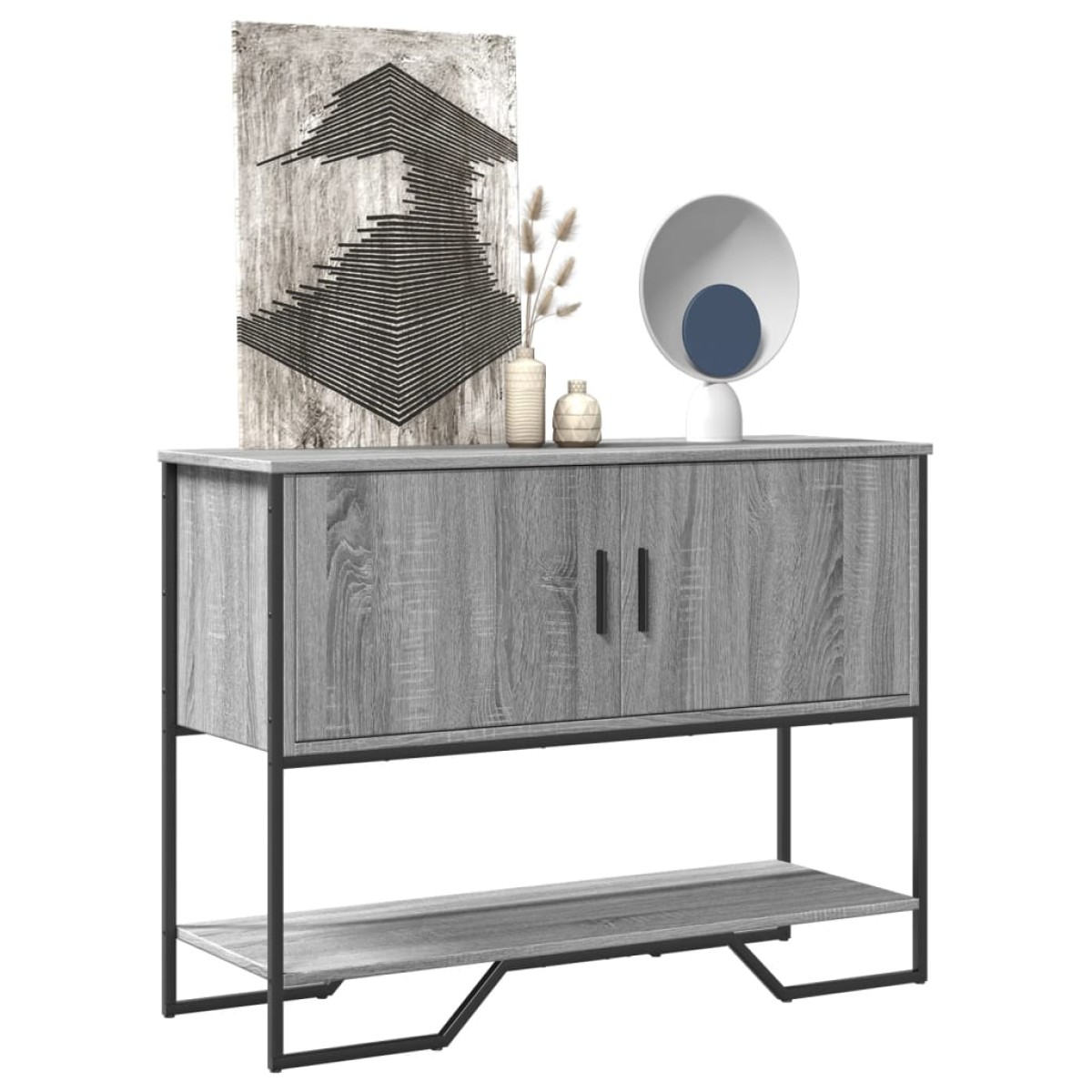 vidaXL Τραπέζι Κονσόλα Γκρι Sonoma 100x35x74,5 εκ. Επεξεργασμένο Ξύλο