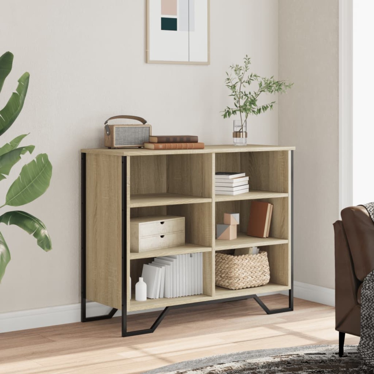 vidaXL Ντουλάπι Sonoma Δρυς 91x35,5x74,5 εκ. από Επεξεργασμένο Ξύλο