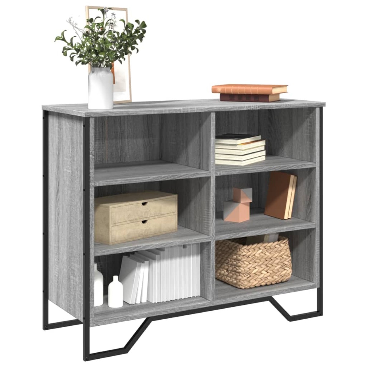 vidaXL Μπουφές Γκρι Sonoma 91x35,5x74,5 εκ. από Επεξεργασμένο Ξύλο