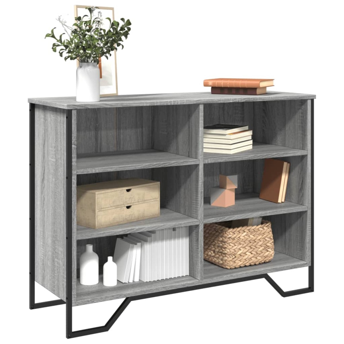 vidaXL Μπουφές Γκρι Sonoma 101x35,5x74,5 εκ. από Επεξεργασμένο Ξύλο