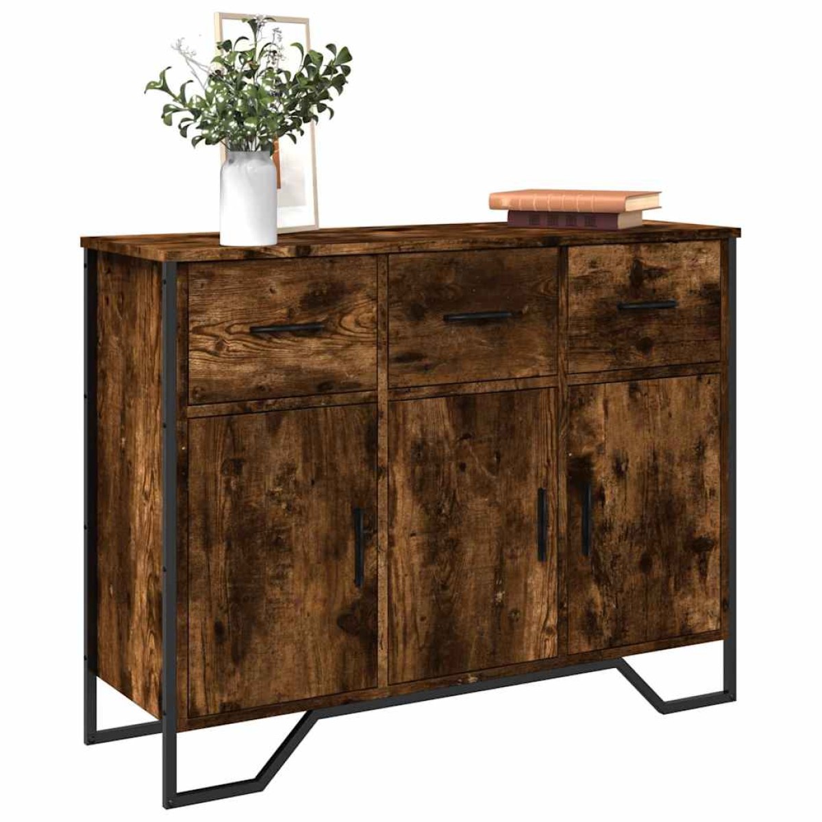 vidaXL Ντουλάπι Καπνιστή Δρυς 97x32,5x74,5 εκ. από Επεξεργ. Ξύλο