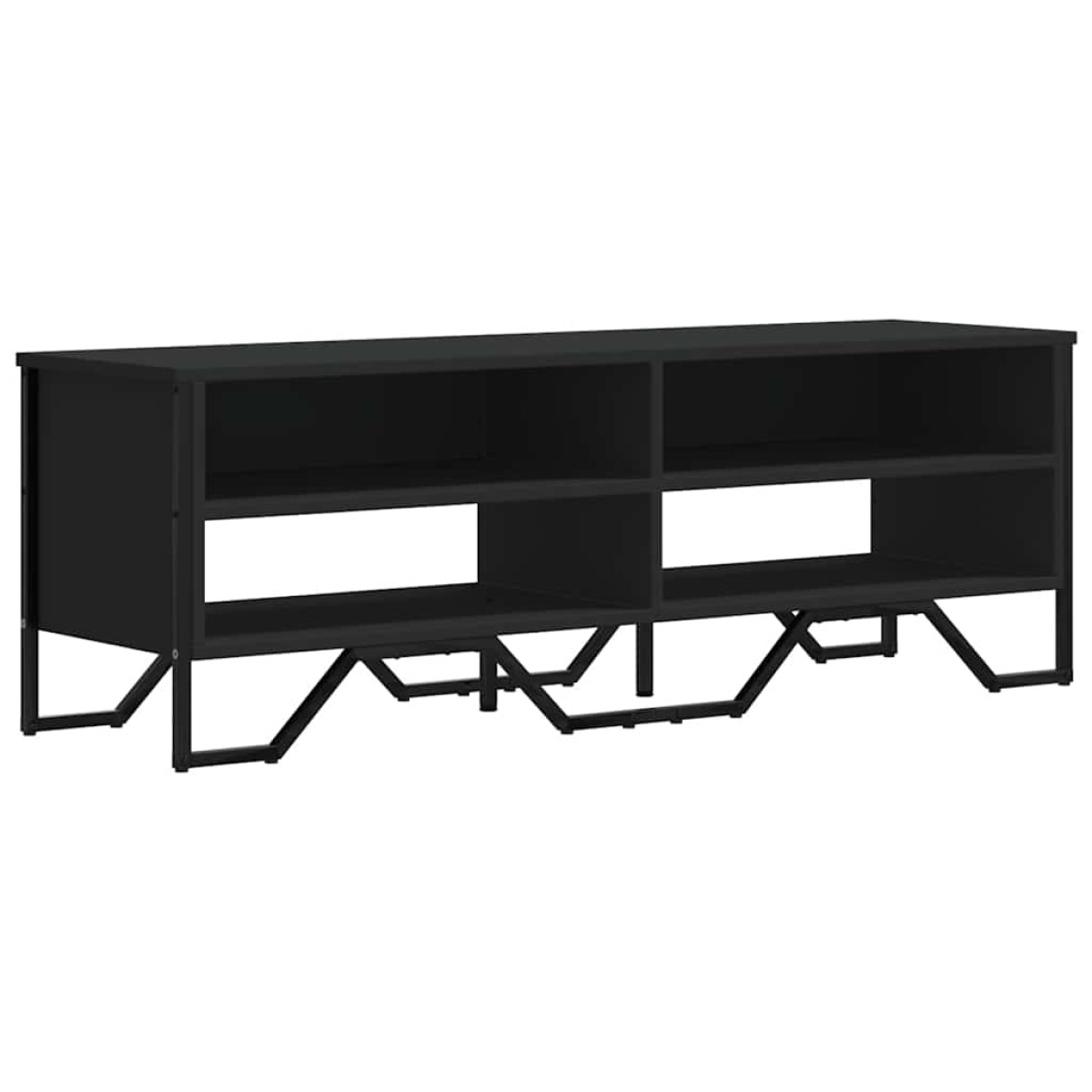 vidaXL Έπιπλο Τηλεόρασης Μαύρο 122 x 34 x 41 εκ. Επεξεργασμένο Ξύλο
