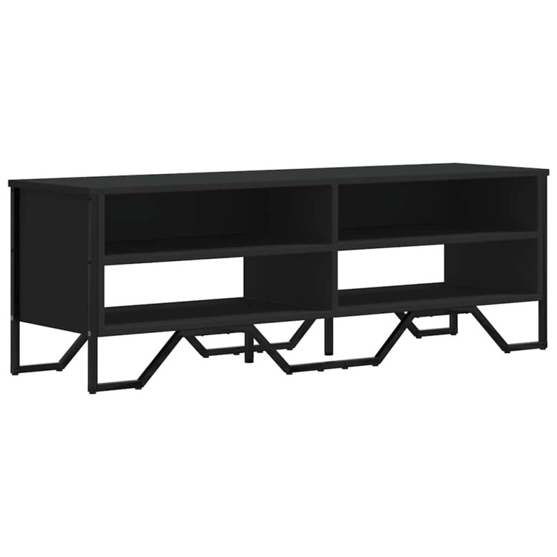 vidaXL Έπιπλο Τηλεόρασης Μαύρο 122 x 34 x 41 εκ. Επεξεργασμένο Ξύλο